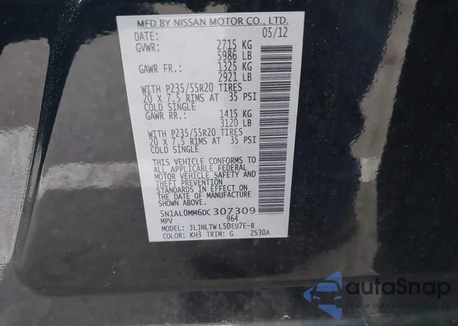 5N1AL0MM6DC307309: 42290016