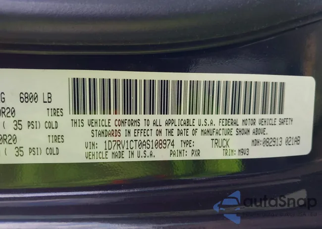 1D7RV1CT0AS108974: 42290026