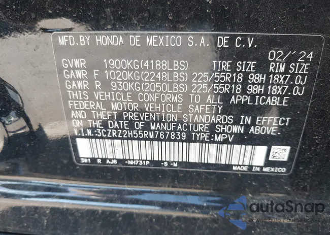 3CZRZ2H55RM767839: 42290130