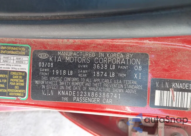 KNADE123X86386741: 42291437