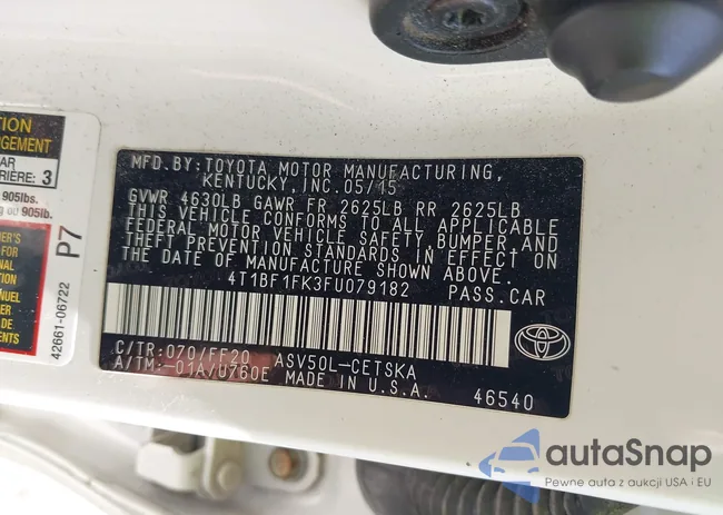 4T1BF1FK3FU079182: 42291505