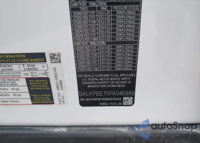 SALKPBE75PA046989: 42291562