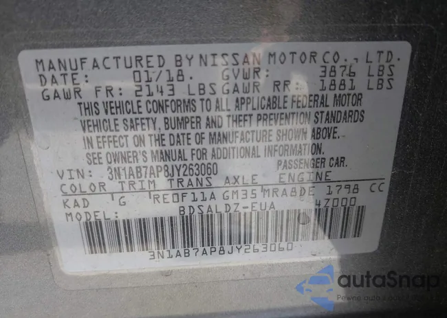 3N1AB7AP8JY263060: 42291623