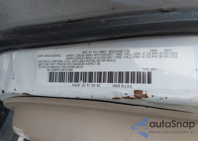 4S4BP61C487301885: 42291810