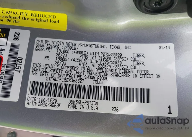 5TFAW5F15EX363327: 42290879