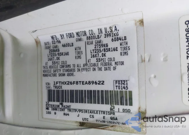 1FTHX26F8TEA89622: 42290890