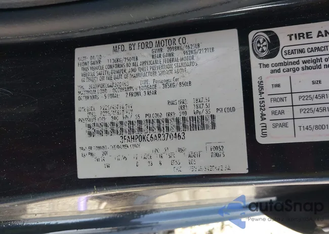 3FAHP0KC6AR370463: 42290918