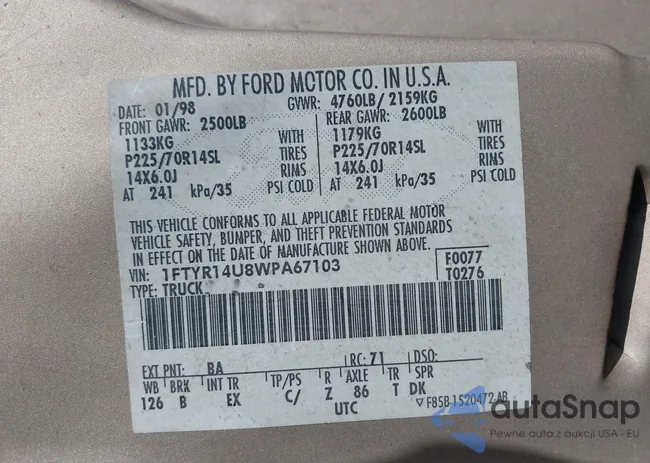 1FTYR14U8WPA67103: 42290944