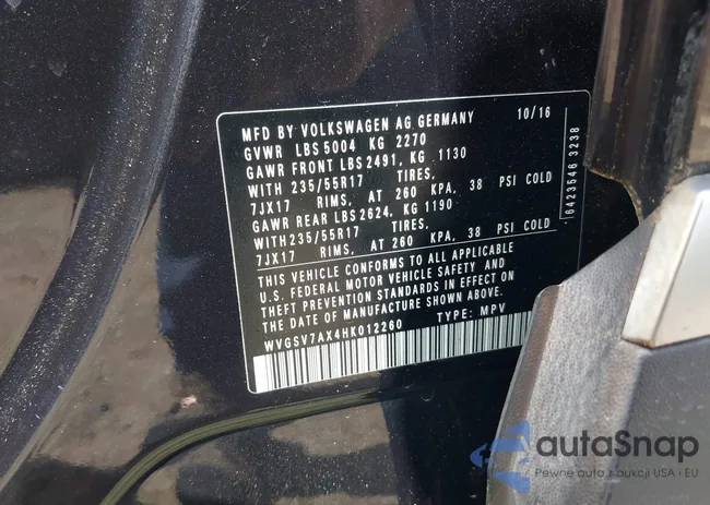 WVGSV7AX4HK012260: 42291092