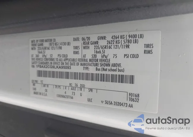 1FBAX2CG9LKA95093: 42292375