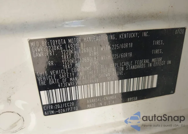 4T3EWRFV0LU008448: 42292511