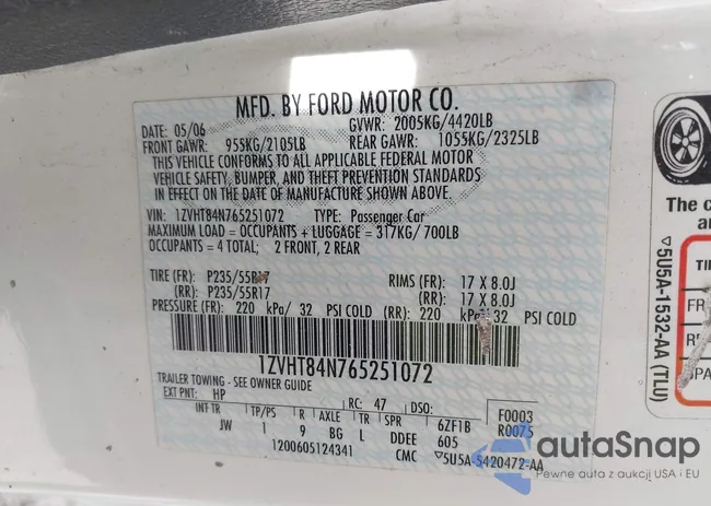 1ZVHT84N765251072: 42291994