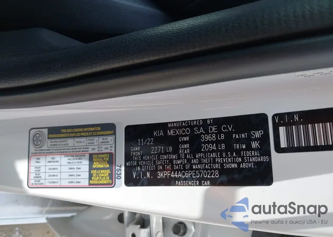 3KPF44AC6PE570228: 42292028