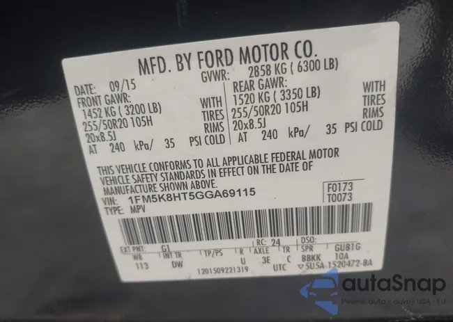 1FM5K8HT5GGA69115: 42293262