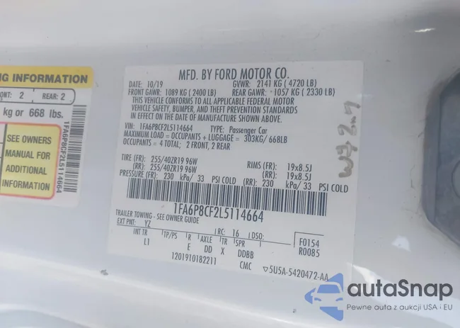 1FA6P8CF2L5114664: 42293300