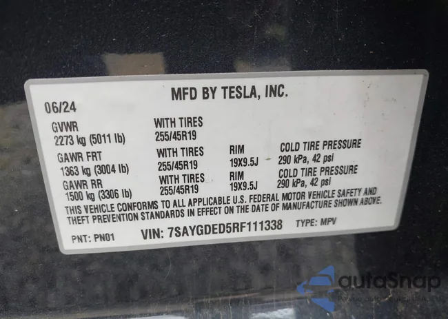 7SAYGDED5RF111338: 42293384