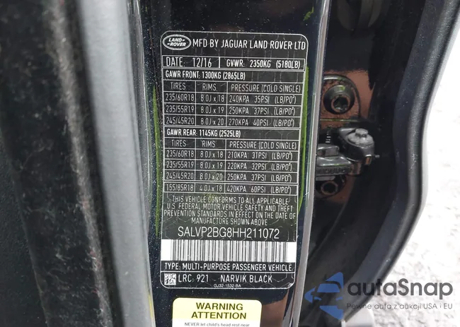 SALVP2BG8HH211072: 42293417