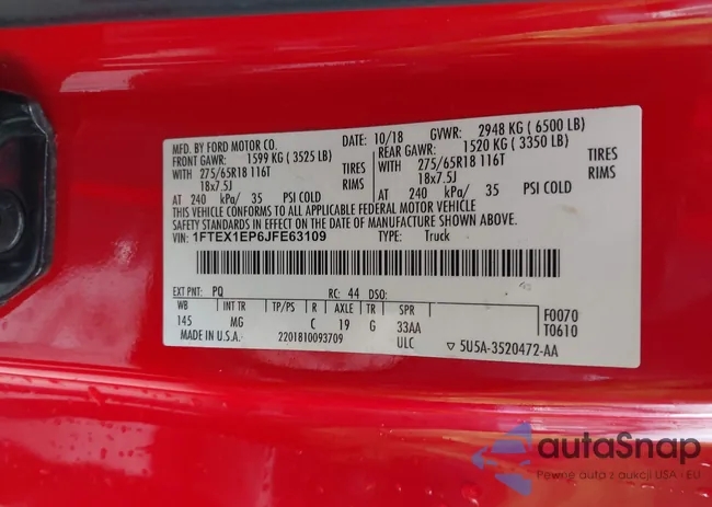 1FTEX1EP6JFE63109: 42293426