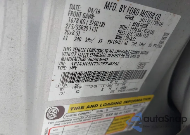 1FMJK1KTXGEF46552: 42293463