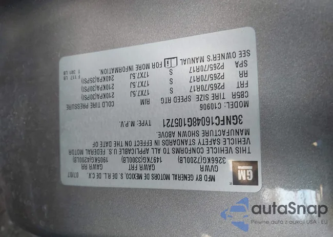 3GNFC16048G105721: 42293526