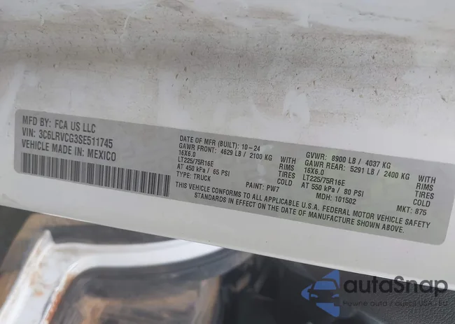 3C6LRVCG3SE511745: 42292880