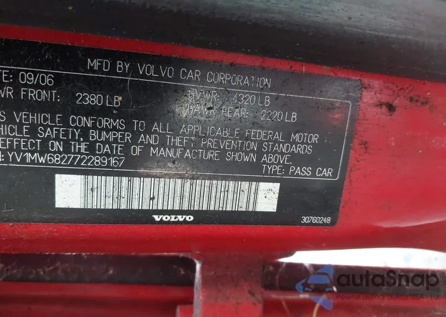 YV1MW682772289167: 42292952