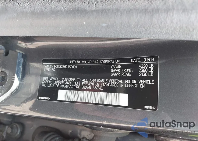 YV1MS382892460831: 42294332