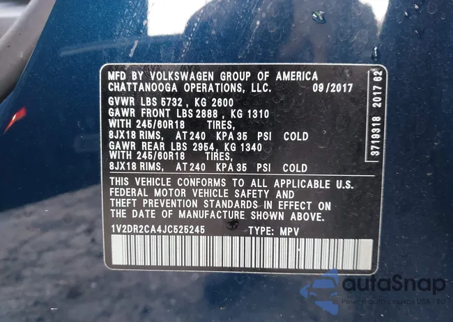 1V2DR2CA4JC525245: 42294402