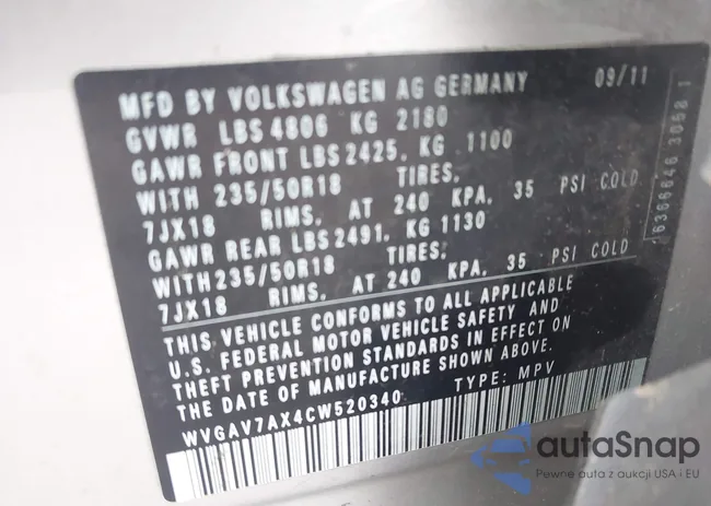 WVGAV7AX4CW520340: 42294414