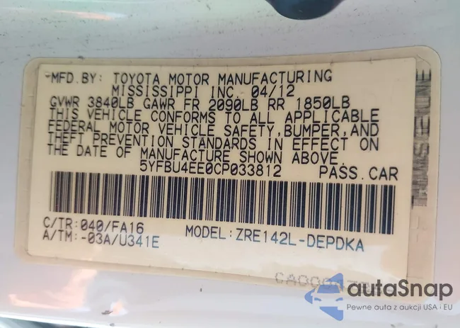 5YFBU4EE0CP033812: 42293853