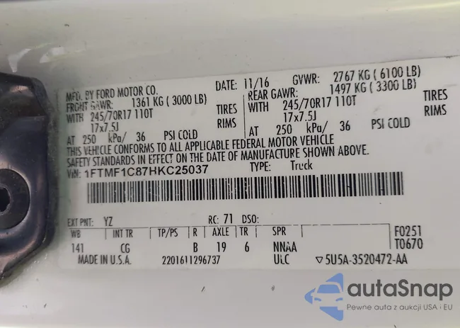 1FTMF1C87HKC25037: 42293998