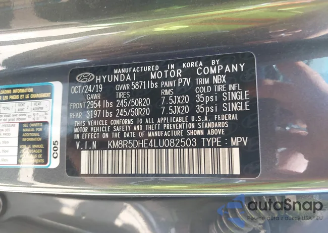 KM8R5DHE4LU082503: 42294009