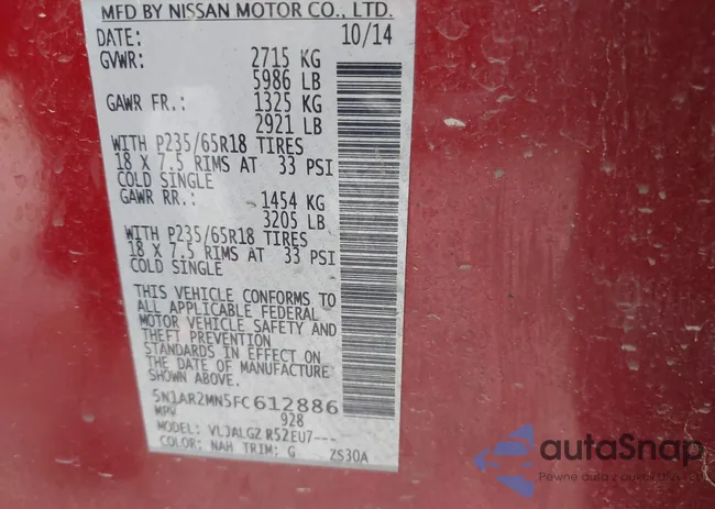 5N1AR2MN5FC612886: 42294058