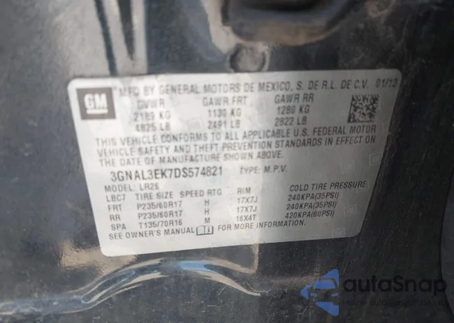 3GNAL3EK7DS574821: 42295328