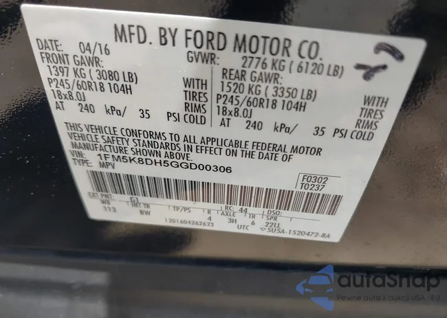 1FM5K8DH5GGD00306: 42295353