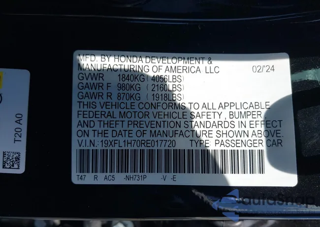 19XFL1H70RE017720: 42295382