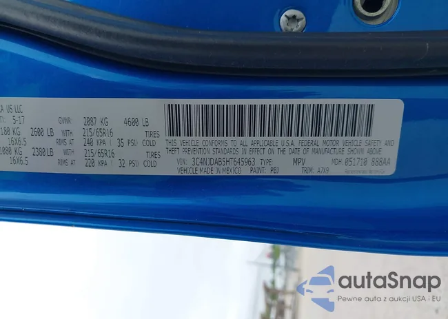 3C4NJDAB5HT645963: 42295456