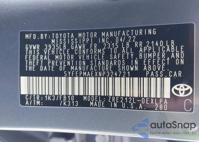 5YFEPMAEXNP324721: 42295570