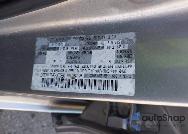 3MZBM1U7XFM207850: 42295587