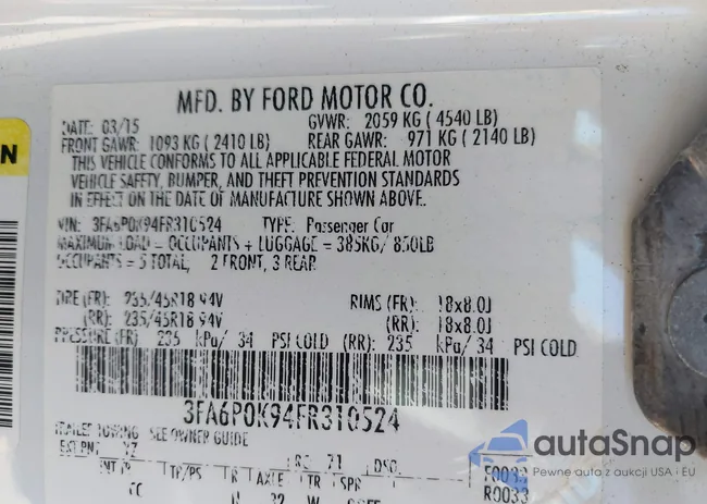 3FA6P0K94FR310524: 42295589