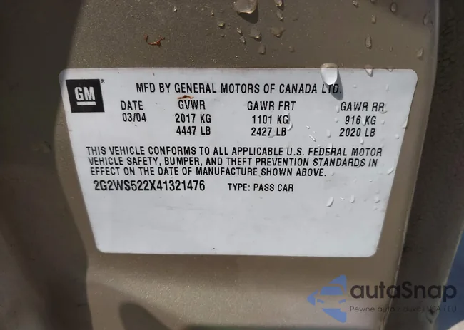 2G2WS522X41321476: 42295703