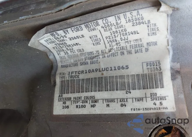 1FTCR10A9LUC11065: 42295784