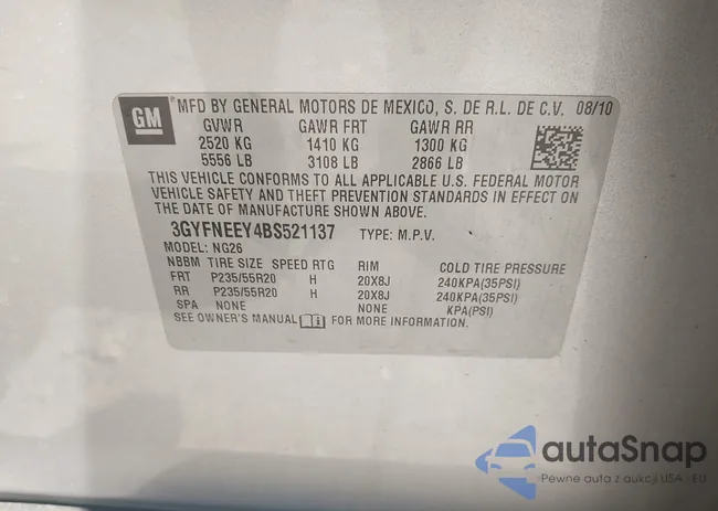 3GYFNEEY4BS521137: 42295793