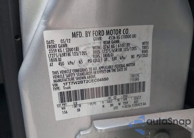 1FT7W2BT2CEC04550: 42294829