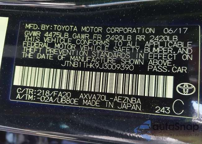 JTNB11HK9J3009390: 42294851