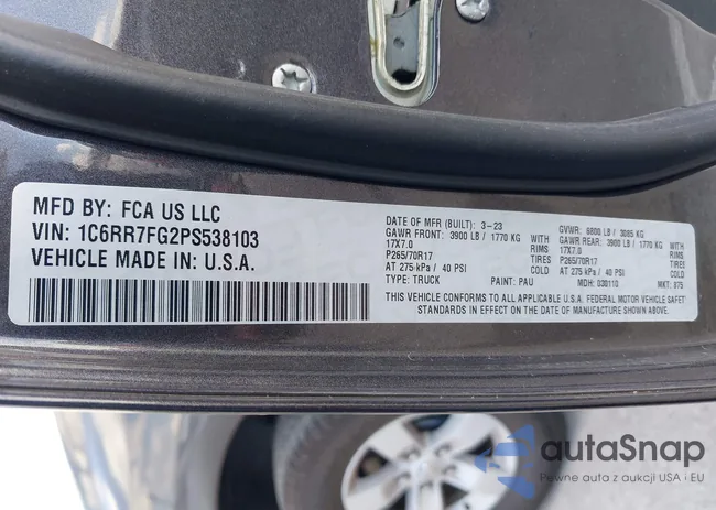 1C6RR7FG2PS538103: 42294883