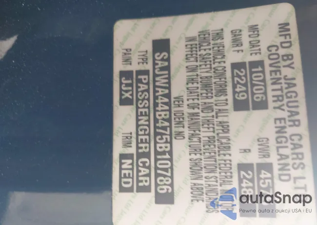 SAJWA44B475B10786: 42294919