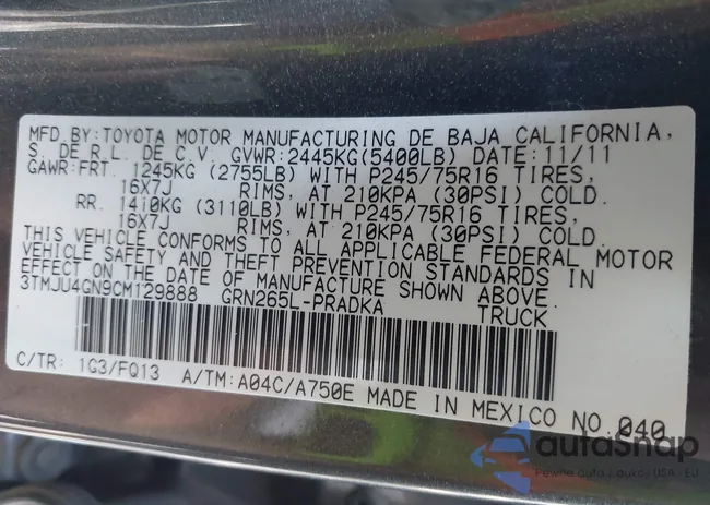 3TMJU4GN9CM129888: 42294994