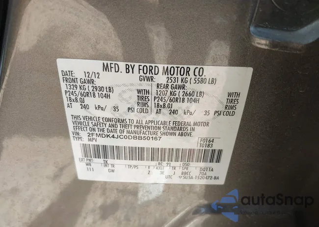 2FMDK4JC0DBB50167: 42295087