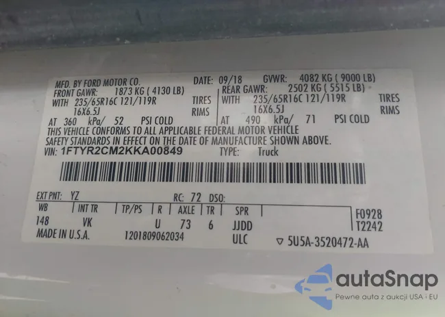 1FTYR2CM2KKA00849: 42295167